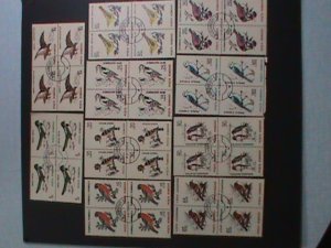 ROMANIA-1993-SC#3812-21 LOVELY BIRDS-COMPLETE CTO BLOCK SET VERY FINE