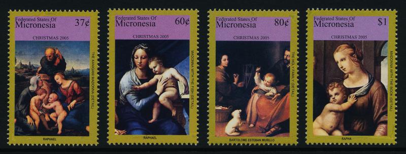 Micronesia 668-72 MNH Christmas, Art, Paintings