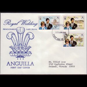 ANGUILLA 1981 - FDC - 444-6 Royal Wedding