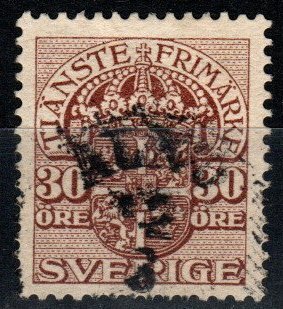 Sweden #O37  F-VF Used  CV $3.50 (X6091)