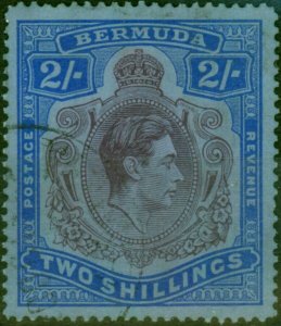 Bermuda 1941 2s Deep Purple & Ultramarine-Grey Blue SG116b Line Perf 14.25 Fi...