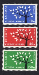 Cyprus   #219-221  1963  MNH  Europa  tree