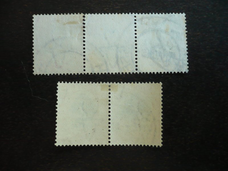 Stamps - South Africa - Scott# 48, 60 - Used Pairs of 2 Stamps