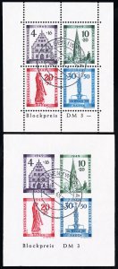 Germany Stamps # 5NB8a+b Used XF Souvenir Sheet Perf And Imperf Scott Value $420