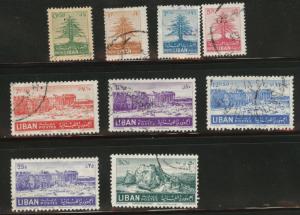 LEBANON Scott 256-264 used 1930 short set