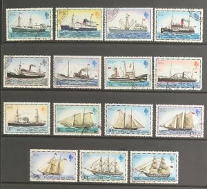 FALKLAND ISLANDS 1982 SHIP DEFINITIVES FINE USED CAT £35