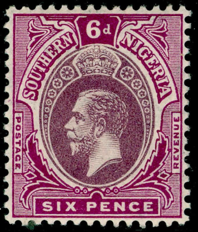 SOUTHERN NIGERIA SG51, 6d dull & brt purple, NH MINT.