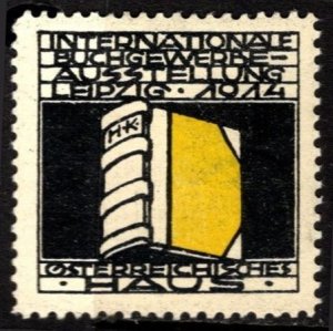 1914 German Poster Stamp International Exhibition of the Book Industry