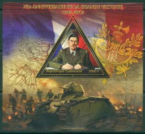 World War II Stalin de Gaulle Winston Churchill Roosevelt Gabon MNH stamp set 