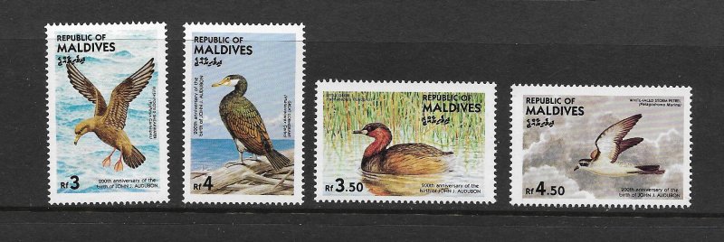 BIRDS- MALDIVES #1079-82  MNH