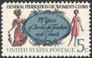 SC#1316 5¢ General Federation of Women's Clubs Issue (1966) MNH