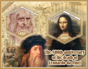 8 MINI POSTCARDS POSTAL CARDS COLLECTION POSTALES COLECCION LEONARDO DA VINCI