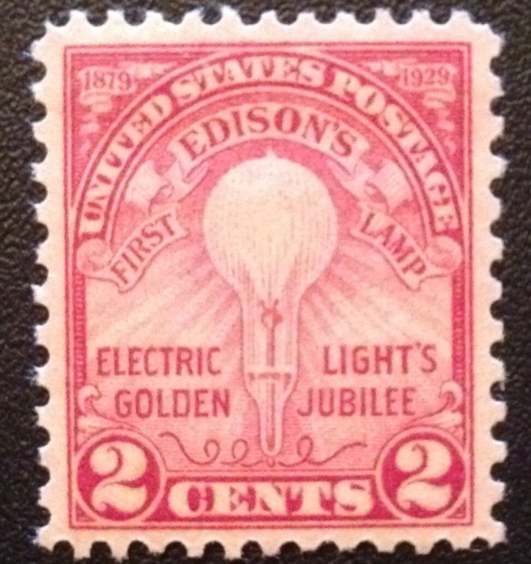 StampGeek Scott #655 Edison, PERF 11x10 1/2,  MINT, VERY FINE, NH, OG