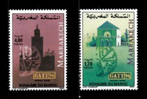 Morocco 1994 - City of Marrakesh, GATT 94 - Set of 2v - Scott 773-74 - MNH