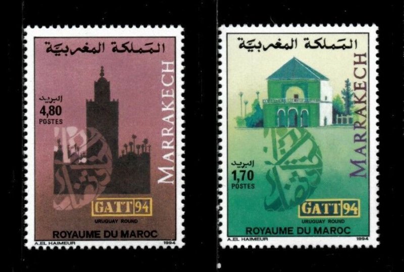 Morocco 1994 - City of Marrakesh, GATT 94 - Set of 2v - Scott 773-74 - MNH