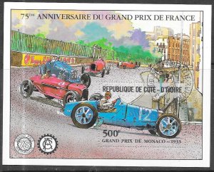 Ivory Coast #616   500f  Grand Peix S/S (CTO )CV $2.75