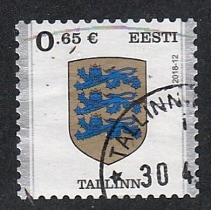 Estonia # 869, Arms of Tallinn, Used, 1/2 Cat.