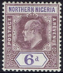 NORTHERN NIGERIA 1905 KEVII 6D WMK MULTI CROWN CA