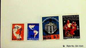 BOLIVIA Sc 626-9 NH ISSUE OF 1978 - MAP-YEAR OF CHILD