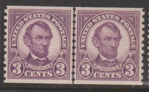 U.S. Scott Scott #600 Lincoln Stamp - Mint Line Pair