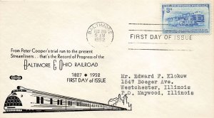 1006 3c B & O RAILROAD - Schacht cachet 