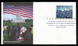 US 3937h Form Perfect Union 1963 March on Washington UA Fleetwood cachet FDC