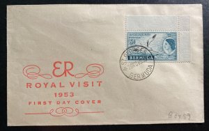 1953 St George Bermuda First Day Cover FDC Royal Visit Queen Elizabeth II