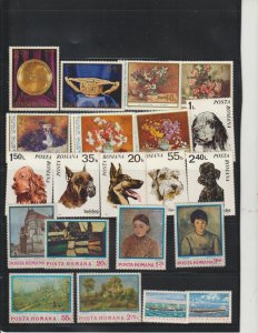 ROMANIA Stamp Collection 1970's-1980's. 122 Stamps Complete Sets O.G. MNH