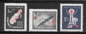 Yugoslavia Scott B149-51 Unused LHOG - 1948 Fight Against Tuberculosis