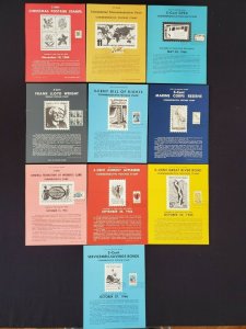 1964,65,66 Vintage USPS Bulletin Board Poster Folded w/ FDI Cancel Lot of 10 (3)