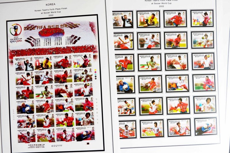 COLOR PRINTED SOUTH KOREA 2000-2010 STAMP ALBUM PAGES (98 illustrated pages)