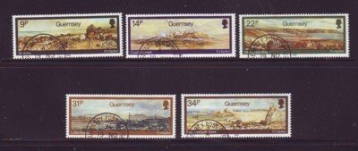 Guernsey Sc 320-4 1985 Naftel Paintings stamp set mint NH