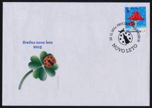 Slovenia 1103 on FDC - Christmas, Mushroom