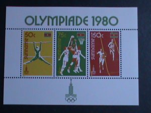 ​SURINAME 1980 SC#556a 22ND OLYMPIC GAMES-MOSCOW MNH S/S-WE SHIP TO WORLDWIDE