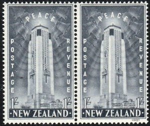 New Zealand 1946 Sc#257, SG#677 1 Shill. Peace-National Monument MINT-XF-OG-NH.
