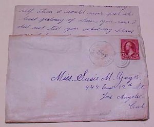 US COVER WITH LETTER BATES CALIFORNIA 1899