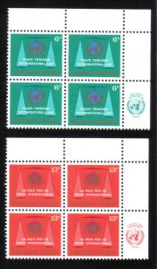 UN New York #197-198 Inscription Blocks mnh vf.