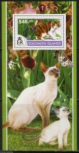 SOLOMON ISLANDS 2015 CATS  SOUVENIR SHEET   MINT NH