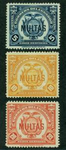 Ecuador 1929 SC# J15 - J17 Complete MH SCV (2014) = $1.40