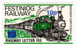 (I.B) Festiniog Railway : Railway Letter Fee 10p on 1/3d OP