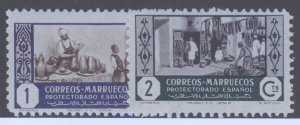 Spanish Morocco, Scott #250-51, MH