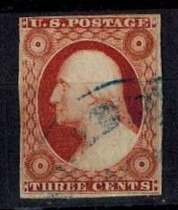 USA 11 Dull Red Type 2 Beautiful Centering  Bright and Fresh a gem