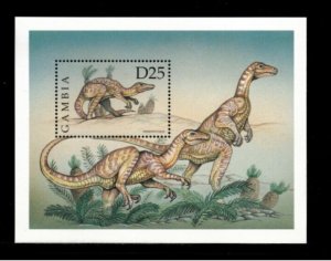 Gambia 1999 - Dinosaurs - Scott #2143 - Souvenir Stamp Sheet - MNH