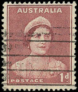 AUSTRALIA Sc 181 USED - 1941 1p Queen Elizabeth - Pf 15x14 -  Sound, No Faults