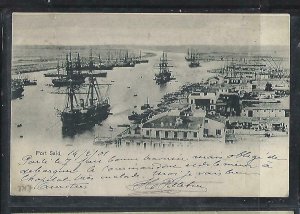 PORT SAID OFF EGYPT FRENCH COLONY COVER (P2811B)  1901  PPC TO FRANCE 