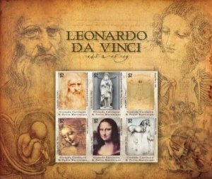 Grenadines 2011 - Leonardo Da Vinci - Sheet of 6 stamps - Scott #2765 - MNH