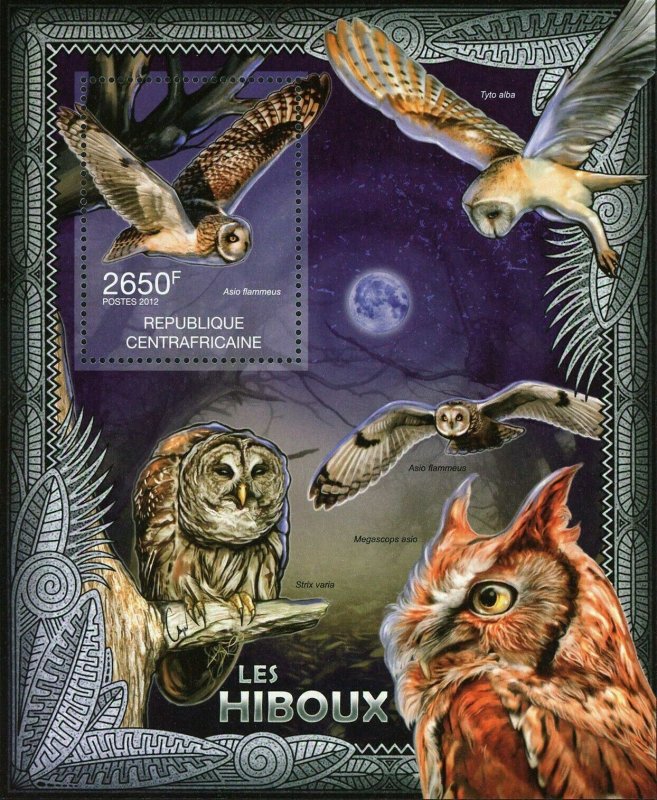 Owls Stamp Birds Asio Flammeus Asio Otus Strix Varia S/S MNH #3632-3635 