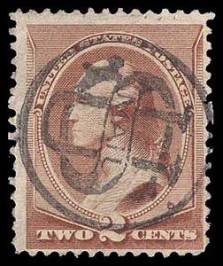 U.S. BANKNOTE CANCELS 210  Used (ID # 93829)