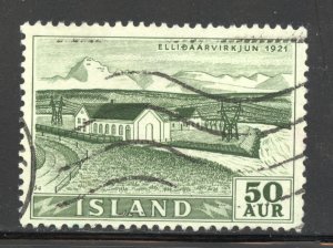 Iceland Scott 290 UH - 1956 50a Elidaar Power Plant - SCV $0.25