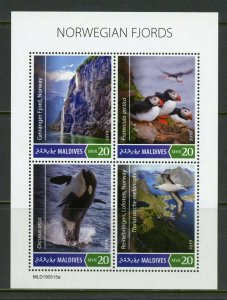 MALDIVES 2019 NORWEGIAN  FJORDS  SHEET   MINT NH